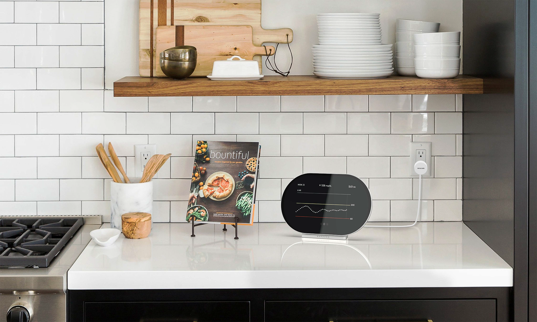 Rendering of the ambient receiver mounted on a kitchen counter.